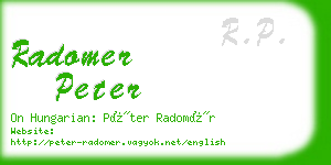 radomer peter business card